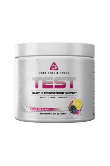 TEST Multi-Pathway Testosterone Support Powder, Supports Healthy Testosterone, Hormonal Balance &amp; Male Vitality - Black Lightning (28-Serving)