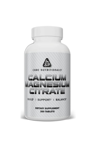 Calcium &amp; Magnesium Citrate Supplement Dual-Mineral Formula for Bone Health, Muscle Function &amp; Recovery Supports 300+ Enzyme Reactions - 250 Tablets