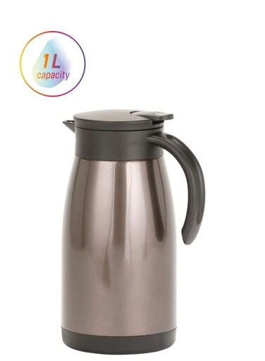Portable Stainless Steel Double Walled Insulated Vacuum Coffee Pot Assorted 1Liters