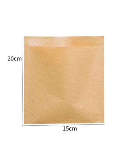 Sandwich Bags Kraft Brown (200 Pack), Commercially Compostable Food Grade Unbleached Kraft Paper for Bakery, Cookies, Treats, Snacks, Sandwiches