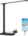 Lepro LED Desk Lamp, Desk Lamp with USB Charging Port, 655lm, Eye Caring Table Lamp, 5 Brightness Levels x 3 Colour Modes, Touch Control Daylight Lamp for Office, Back to School, Bedside and More