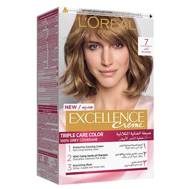 L'Oreal Paris Excellence Creme Triple Care Permanent Hair Colour 7 Blonde