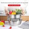 3 in 1 Multipurpose Strainer Drainer Cutter Colander,Stainless Steel Cheese Grater &amp; Salad Maker,Kitchen Drain Basket Set for Washing Fruits and Vegetables