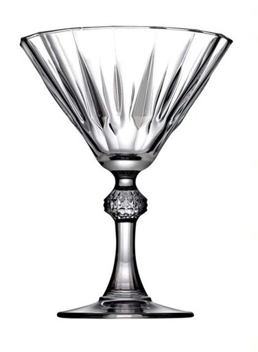 6-Piece Diamond Stemware Glass Set Clear 6x238ml