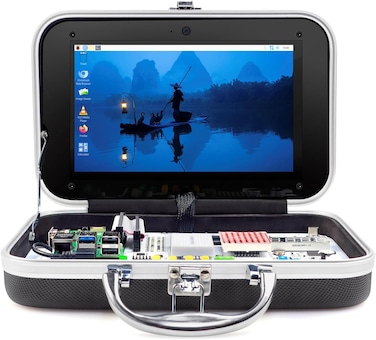 Elecrow For Raspberry Pi 5 8GB Kit, CrowPi Advanced Kit Pre-installed 9-inch Monitor, Raspberry Pi 5 8GB, and More Sensors as a Small Computer to Learn Basic Computer Science and Practice Programming