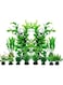 KWSLIN Artificial Plastic Aquarium Plants, Fish Tank Accessories Decorations Plants with the Pedestal, Realistic Aquarium Seaweed Plant Decor, No Harm, No Fading, Style A - 12 Pack