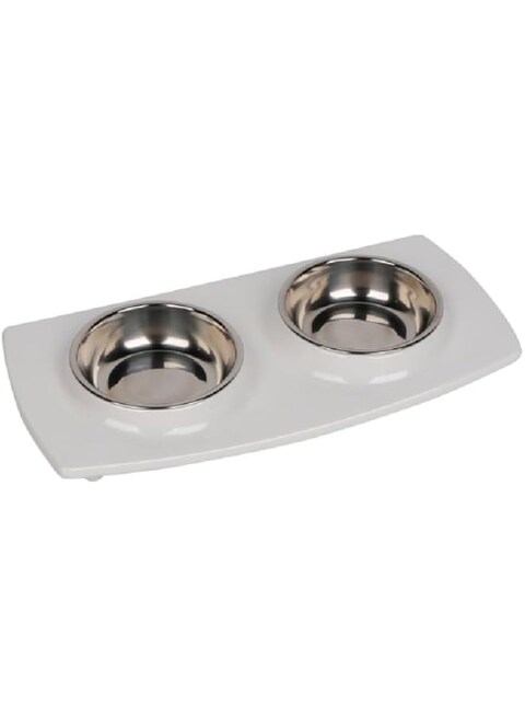 Pawsitiv Tile Dinner Set White M+M350ml+ 350ml