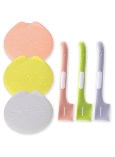 6 Pcs Pet Food Can Supplies Set, 3 Pcs Silicone Dog Cat Food Can Covers Lids and 3 Pcs Cat Food Mix Spoons, Dishwasher Safe