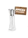 Mason Mills Prefilled Stainless Steel Salt and Pepper Grinder - Includes White Rock Salt - Glass and Stainless Steel - Large Capacity Shaker - Top Loading Design