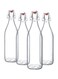 4-Piece Giara Glass Bottle With Stopper Clear 200grams