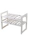 Under Sink Tawa Rack Steel Shelf Extendable Storage Organizer White 42-70.5cm