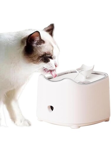 ACHAS Cat Water Fountain, Pet Fountain for Cat Dog Water Drinking, 1.8L Automatic Pet Water Dispenser Healthy Drinking Bowl for Cats, Dogs, Multiple Pets