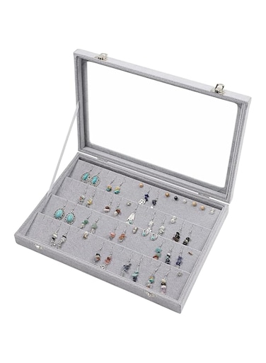 Benting Jewelry Box for Earrings &ndash; 32 Pairs Earrings Organizer Box, Stud Earring Tray with Clear Lid for Women &amp; Girls