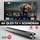 43-Inch 4K UHD QLED Smart TV, Quantum Dot Display, HDR10, 60Hz, Google TV, + 2.0 Channel Soundbar 30W, HDMI ARC, Bluetooth, USB, MP3, FM, 43APRO2025+SOUNDBAR Black