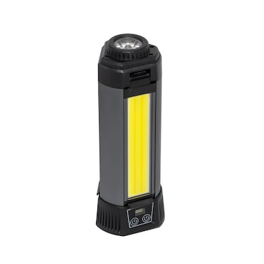 Super Bright LED Flood Light with Multiple Color Temperatures, Folding Hook, Digital Power Display &amp; Built-in Rechargeable Lithium Battery
