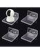 PH PandaHall 4pcs Wall Shelves, Acrylic Floating Shelves Small Clear Shelf Display Ledges Adhesive Hanging Shelves for Smart Speaker Action Figures with Cable Clips, Adhesive &amp; Drilling Installation