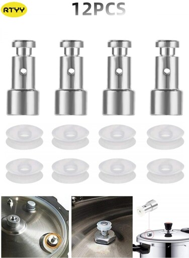 12Pcs spare parts for electric pressure cooker,4Pcs Universal Replacement Floater Valve with 8Pcs Floater Silicone Gaskets Electric Pressure Cookers Parts for Pressure Pot&iuml;&frac14;&OElig;Pressure Cookers Parts&iuml;&frac14;&OElig;Power Pressure Silicone Floater Sealer Pads&iuml;&frac14;&OElig;Floater Gasket