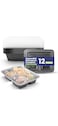 SNH Packing 12 Pieces Disposable Microwave Container Rectangular - 3 Compartment