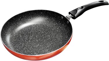 RK Non-Stick Frypan with Granite Coating - 22cm Red Pan for Dosa, Crepe, Pancake, Omelette, Chapati, Roti, and Paratha