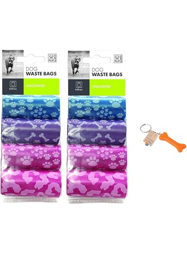 M-PETS Dog Waste Bags Mixed Colors 80 bags 4x20