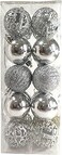 FAM 20 pcs Christmas Tree Decor Balls - Christmas Balls Decorations - Christmas Tree Balls Ornaments 5cm Tree Ornaments &ndash; Christmas Hanging Ornaments (Silver)