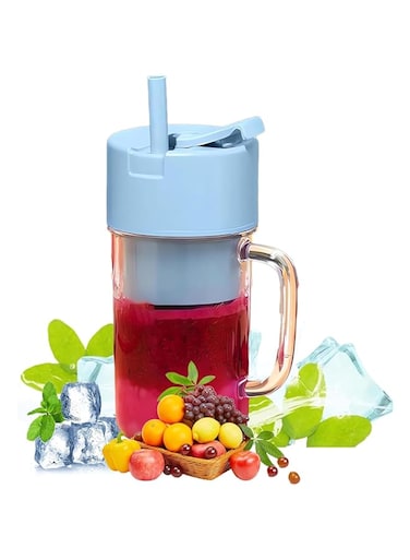 FITTO Portable Blender, Mini Juicer for Smoothies &amp; Shakes, Leakproof Design, Rechargeable with 10-Blade System, 340ml Portable Smoothie Blender, Perfect for Travel, Gym, Home Use