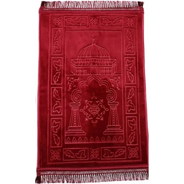 Comfortable Velvet Prayer Mat 80x120cm (Red) ID1186