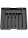 TOMVAES Silverware Storage Box, Black Flatware Case, Cutlery Container, Adjustable Utensil Organizer, Spoons Forks Knives Silverware Tray, Kitchen Countertop Drawer Silverware Holder, 38 * 34 * 5cm
