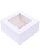 Red Dot Gift REDDOTGIFT Bakery Boxes with Clear Window (Pack of 12) - 25 * 25 * 12.5cm Flat DIY Kraft Paper Box for Pie, Cookies, Cake, or Cupcakes (12 Pack White)