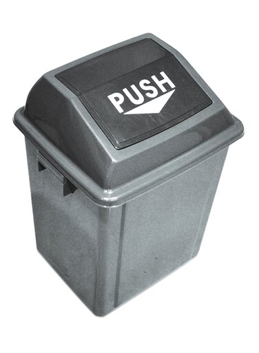 Durable Quadrate Trash Bin Grey 25Liters