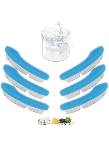 SYOSI Cat Water Fountain Filter Replacement Upgrade Cat Fountain Filter Arc-Shaped Safe Washable Animal Water Fountain Filters with 4 Filtration System, for HAPUP Dog Kitty Spout Cat Fountain
