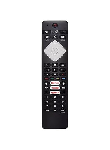 New Replacement Remote Control, Remote Control Fit, Universal Remote Control Compatible with Smart Android 4K Television with Hotkeys like NETFLIX YouTube Rakuten TV and Ambilight