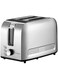 Homey Toaster, 2-Slice, 750W Double-Sided Heating, 7 Browning Levels, Defrost, Reheat &amp; Cancel Functions, Dual Browning Control, Removable Crumb Tray, 1 year manufacturer warranty - Silver