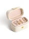 CASEGRACE Small Jewelry Ring Box Travel Jewelry Ring Storage Case for Earrings Rings Organizer, White