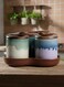 And Twine Lavender Ombre Ceramic Spice Jar with Tray Set of 3