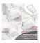 Solarae Pack of 3 Clear Cosmetic Bags, Double Zipper Sliders Clear Travel Makeup Bags, Water Resistant Toiletry Bags, Portable Clear Pouches, White