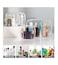 Solarae Pack of 3 Clear Cosmetic Bags, Double Zipper Sliders Clear Travel Makeup Bags, Water Resistant Toiletry Bags, Portable Clear Pouches, White