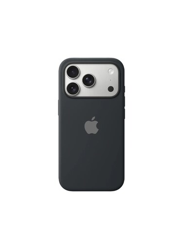 Mobcos iPhone 17 Pro Max Black Elite Logo Premium Silicone Magnetic Wireless Charging Case for iPhone   Silky Soft Touch   Military-Grade Shockproof Protection   Strong Magnetic Compatibility   Luxury Slim Cover
