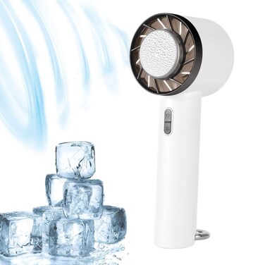 Handheld Mini Portable Cold Compress Cooling Fan - White
