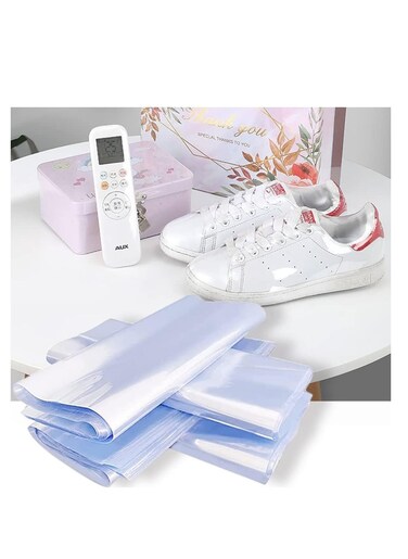 Shrink Wrap Bags, PVC Clear Heat Sealer Bags, Seal Wrapping Supplies, Waterproof Odorless and Transparent, for Shoes Storage, Gifts, Remote Control, Candles, DIY Crafts Packaging, 50pcs (25 * 40cm)