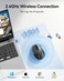TECKNET Wireless Mouse, 2.4G Ergonomic Optical Mouse, Computer Mouse for Laptop, PC, Computer, Chromebook, Notebook, 6 Buttons, 24 Months Battery Life, 2600 DPI, 5 Adjustment Levels - Grey