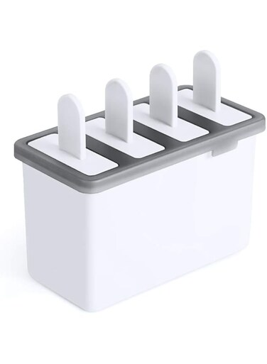 WinCheer Popsicle Molds Sets 4 Ice Pop Makers Reusable Ice Cream Mold with Standing Tray and Durable Sticks DIY Popsicles Tray Holders, BPA Free, Dishwasher Safe