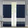 Madison Park Amherst Single Panel Faux Silk Rod Pocket Curtain With Privacy Lining For Living Room, Window Drape For Bedroom And Dorm, 50x84, Navy