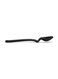 Mini Supoon Non-Stick Sit-Up Silicone Scraping Cooking Spoon, Jar Scraper, Measures 5ml Tsp, 8 Inch, Durable, Easy to Clean, Ideal for Stirring and Scraping, Black Charcoal