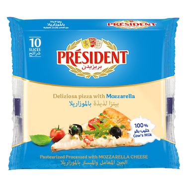 President Mozzarella Cheese Slice 10 Slices, 200g