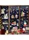 Qniceone Christmas Window Clings, 241 Pcs Christmas Snowflake Window Decals Stickers, Christmas Window Decorations Snowflake Santa Claus Reindeer Decals for Party Xmas Office Supplies without glue