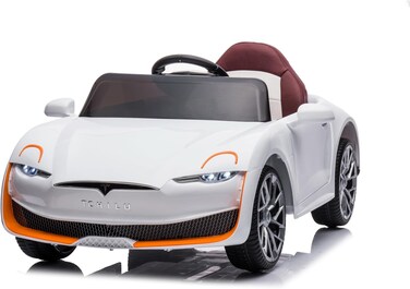 Lovely Baby LB 1060L Kids Battery Operated Ride-On Car with Remote, 12V, MP3, 100% Assembled , for Kids Ages 1-4 - White