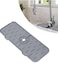 Silicone Faucet Mat, Kitchen Sink Splash Guard, 5&deg;slope Anti-Slip Silicone Faucet Handle Drip Catcher Tray, Kitchen Accessories Sink Mat Sink Protectors for Bathroom (36*14 cm)