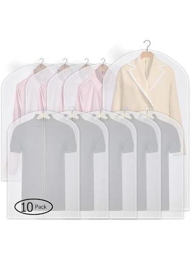 XDCFV Clothing Storage Garment Bag Clear Bag, Hanging Clothes Covers Garment Bags,Dress Protector Zippered Garment Covers for Closet Storage and Travel, Plastic Dust proof Suit Case (OTH-1)