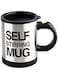 Dubai Gallery Self Stiring Mugs Stainless Steel Coffee Mug Electric Automatic Mixing Cups For Stir Coffee Black 350Ml